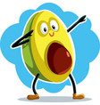 funny dabbing avocado cartoon vector image vector image