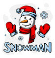 snowman colored vector image