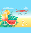 summer party cocktail vector image