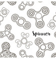 fidget finger spinner set pattern vector image
