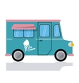 ice cream truck fast food icon graphic vector image