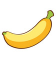 one banana on white background vector image vector image