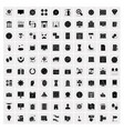 100 solid business icons for web and print vector image