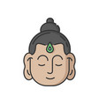 gautama buddha rgb color icon vector image vector image