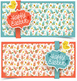 happy easter banners vector image vector image