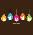 happy easter easter card banner vector image vector image