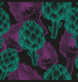 seamless pattern with artichoke vector image vector image