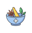 ayurveda rgb color icon vector image vector image