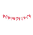 Heart decoration and bunting background Royalty Free Vector