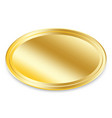 golden plate icon name tag oval shape gradient vector image vector image