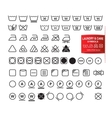 icon set of laundry and care symbols vector image