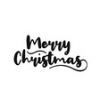 merry christmas and happy new year handwritten vector image
