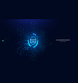 abstract blockchain square digital block connect vector image