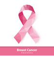 abstract pink ribbon of breast cancer awareness vector image