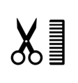 comb and scissors icon vector image
