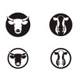 cow head symbols and logo template vector image vector image