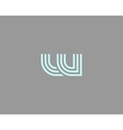 line letter w logotype abstract moving airy logo vector image