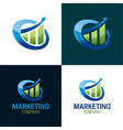 marketing company logo and icon vector image