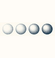 round shaped dotted objects vintage stipple vector image
