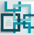 abstract geometric shape from blue paper frames vector image vector image