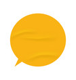 circular speech bubble wrinkled glued sticker vector image