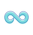 infinity symbol contour in shape number eight vector image