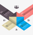 modern business step origami style options banner vector image vector image