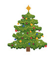 christmas tree flat new year vector image