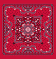 ornament paisley skulls and bones bandana vector image