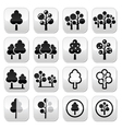 trees forest park buttons set vector image vector image