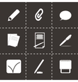 black notes icons set vector image