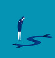 businesswoman looking at trap with money business vector image vector image