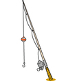 fishing rod vector image