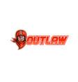 motorcycle biker outlaw retro vector image vector image