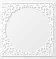paper floral frame vector image
