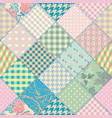 patchwork textile pattern seamless quilting vector image