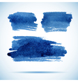 brushstroke banners ink blue watercolor spot vector image