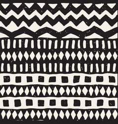 hand drawn painted seamless pattern tribal vector image