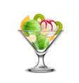 tropical ice cream composition vector image vector image
