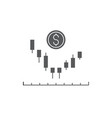 candlestick chart icon symbol trading isolated vector image