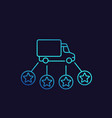 logistics delivery service linear icon vector image