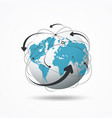 modern globe connections network design vector image