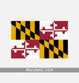 maryland usa state flag md vector image