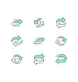 reverse line icons included vector image vector image