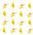 seamless pattern from cute little cartoon emoji vector image