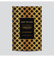 wedding invitation card - art deco vintage style vector image