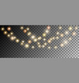 realistic christmas garland on transparent vector image