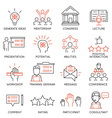 business people training icons vector image
