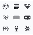 football icons soccer ball sport vector image