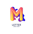 letter m latin alphabet display vector image
